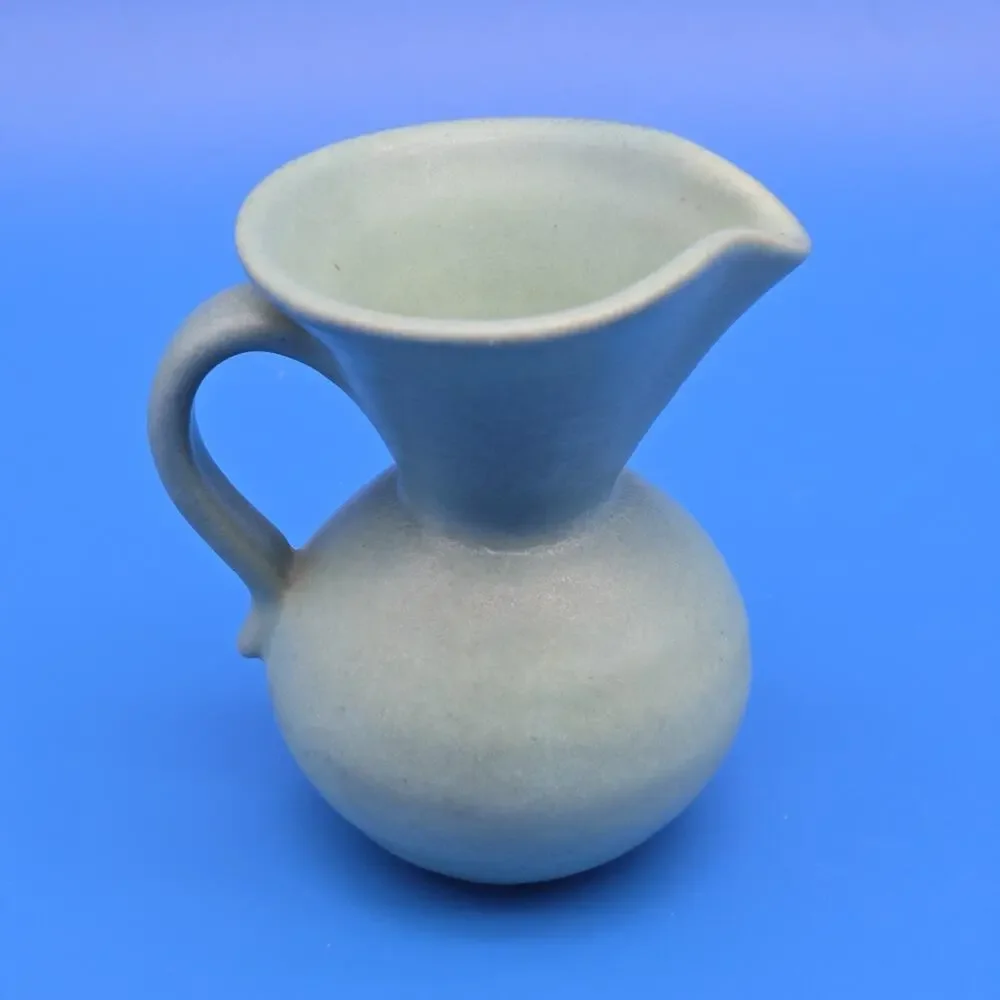 Van Briggle Pottery - Ming Blue Pitcher Original - Signed Fred Wills - 4